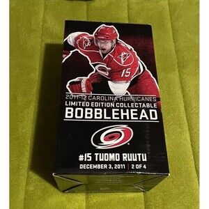 TUOMO RUUTU CAROLINA HURRICANES BOBBLEHEAD New Hockey Fan Gift NHL Collectible